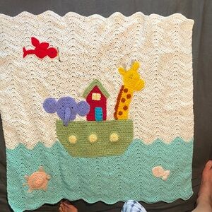 Crochet Noah’s Ark Baby Blanket